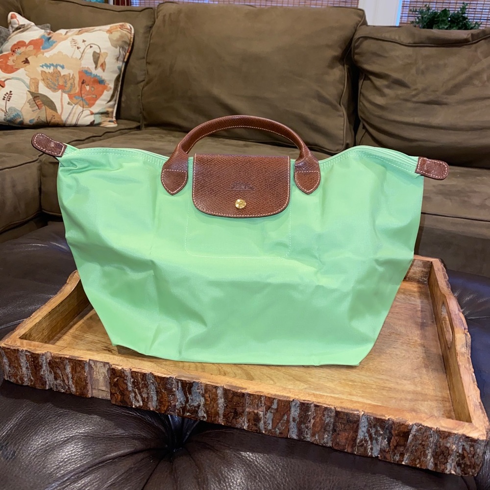 Bright Green Longchamp Le Pliage Tote